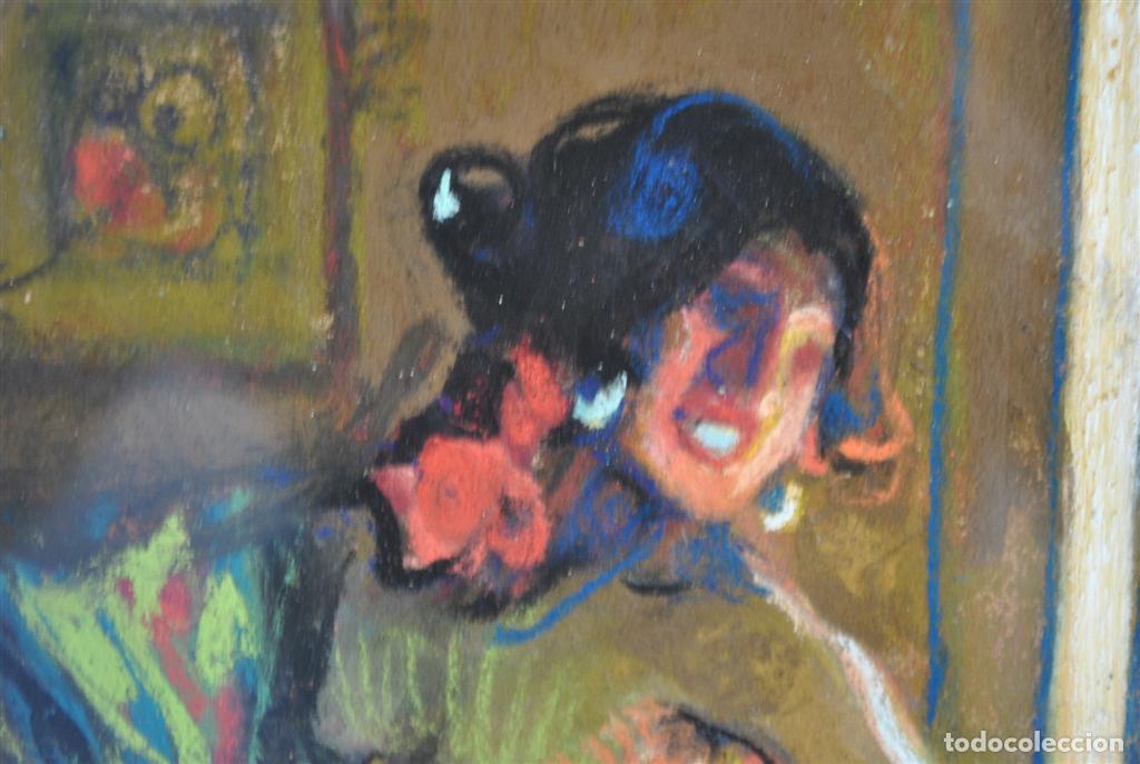 Arte: Portrait de gitane gouache de Louis Fortuney - Foto 5