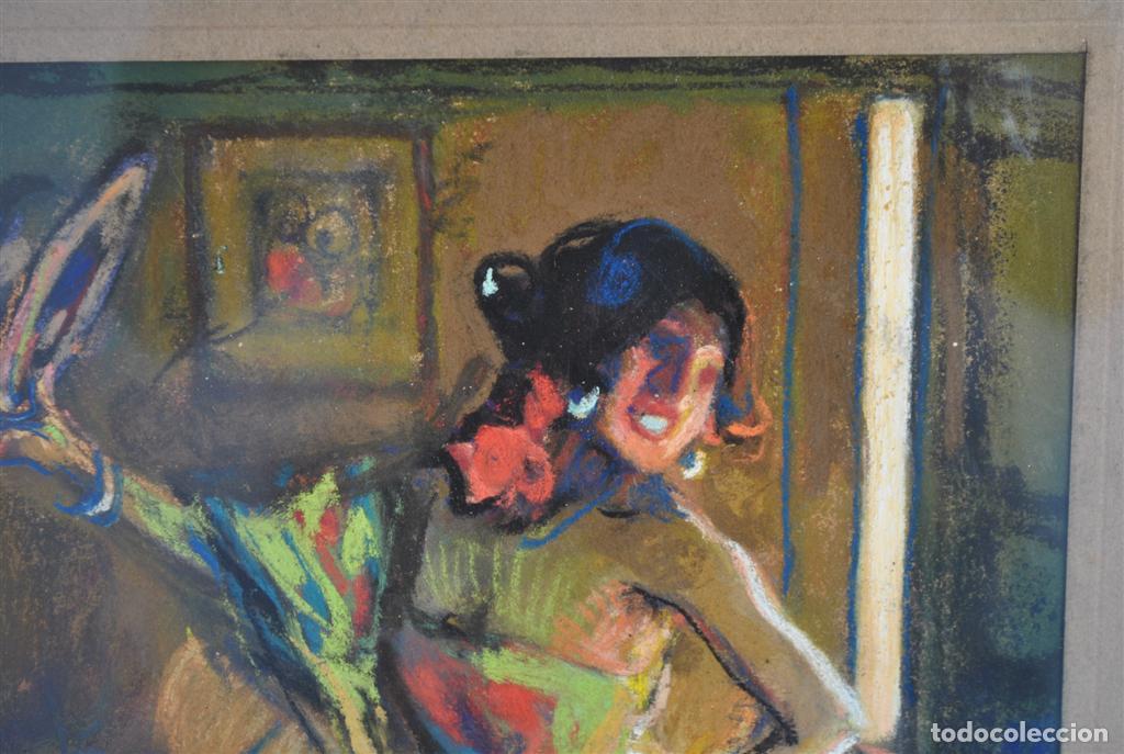 Arte: Portrait de gitane gouache de Louis Fortuney - Foto 6