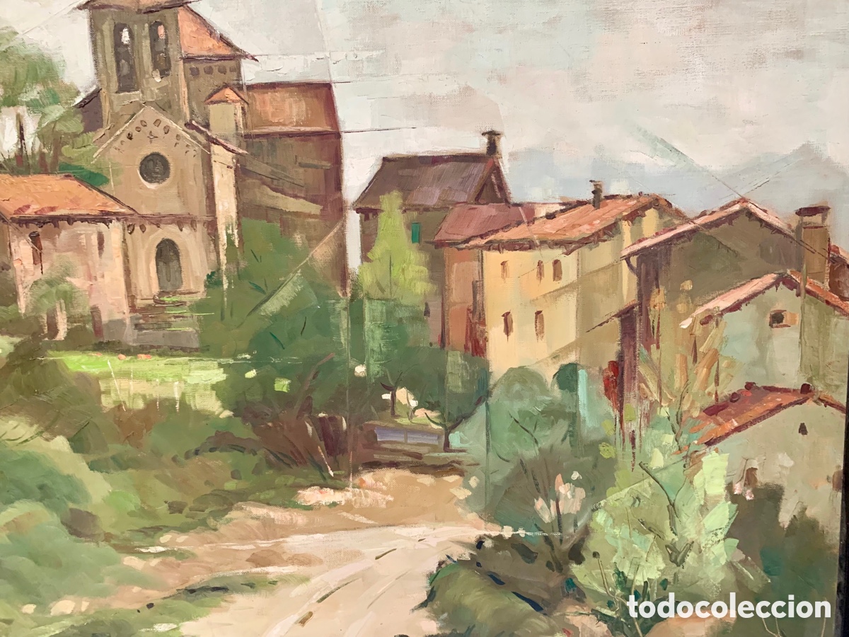 Arte: J. Canelles , 1982 pueblo , 91x72 obra y 95x76 con marco