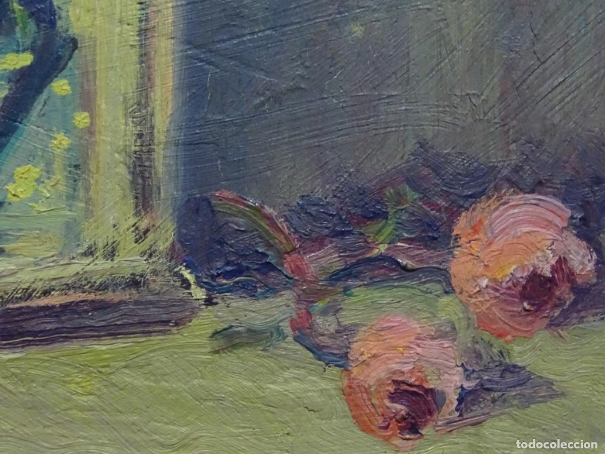 Arte: &Oacute;LEO TABLEX ANONIMO DE BUEN TRAZO. BODEGON FLOES. - Foto 9