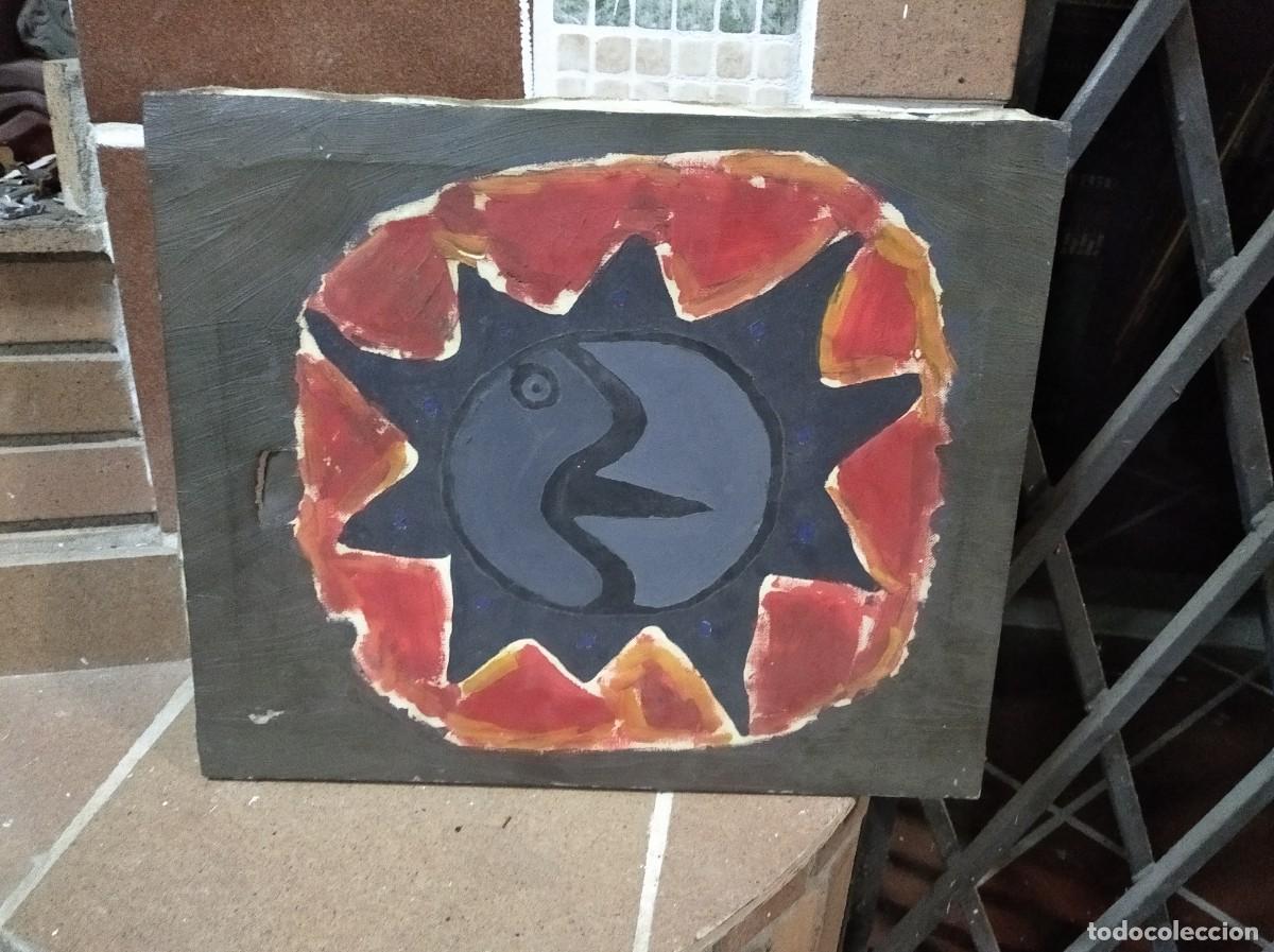 Arte: ANTIGUO CUADRO OLEO SOBRE TABLA, ABSTRACTO -E4 - Foto 1