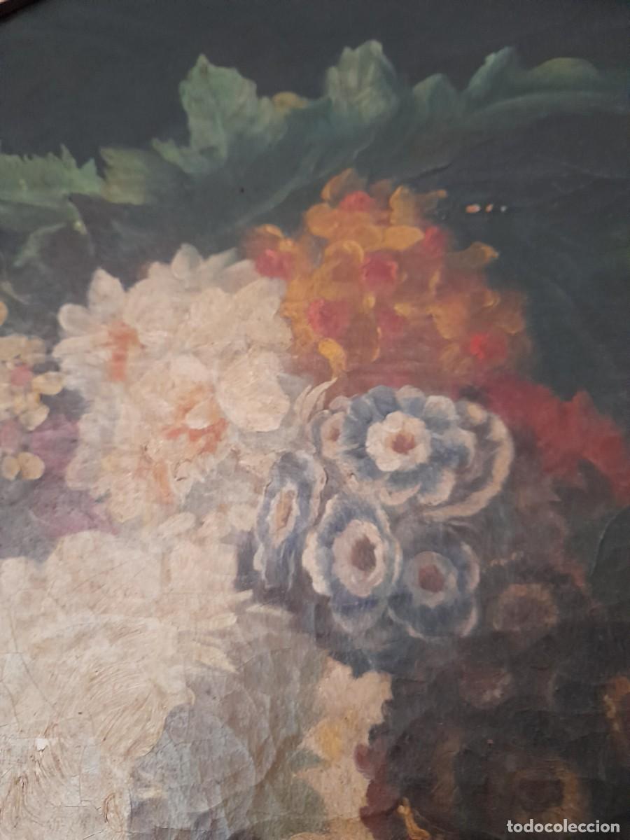 Arte: &Oacute;leo jarr&oacute;n de flores S. XIX - Foto 3