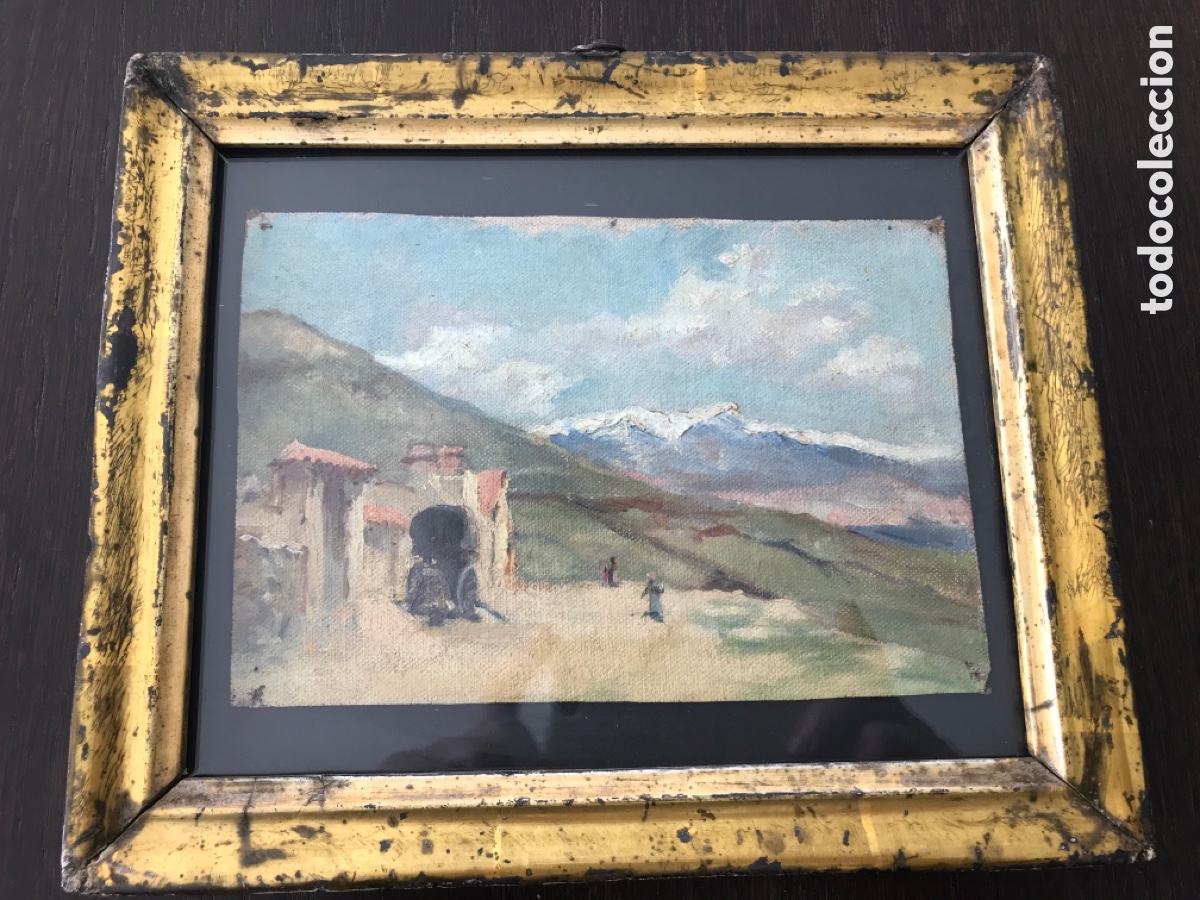Arte: Antiguo &oacute;leo sobre lienzo - Foto 1