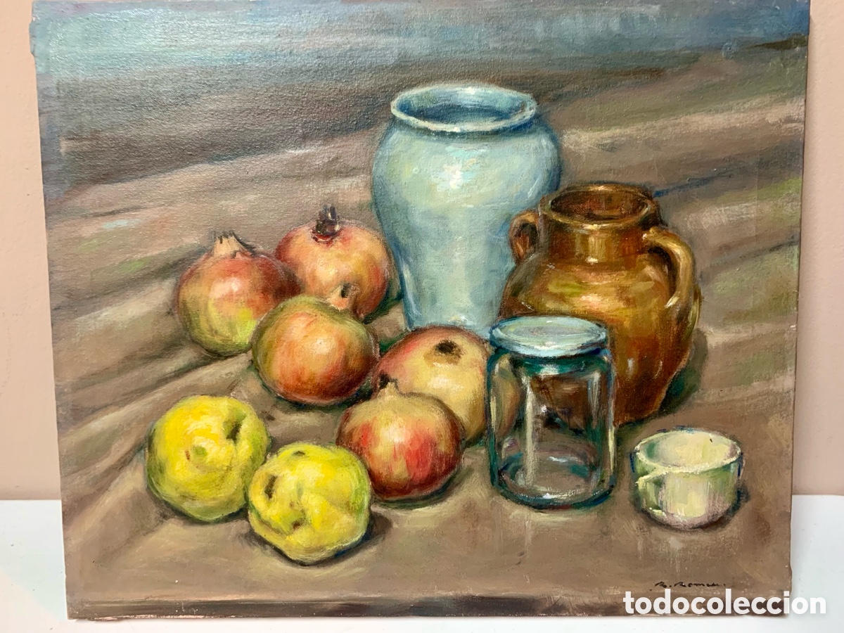 Arte: Ram&oacute;n Romeu , bodegon de 1983 , 55x46 - Foto 1