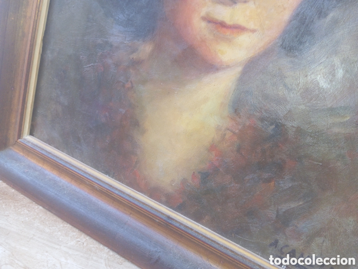 Arte: retrato antiguo de una mujer - Foto 4