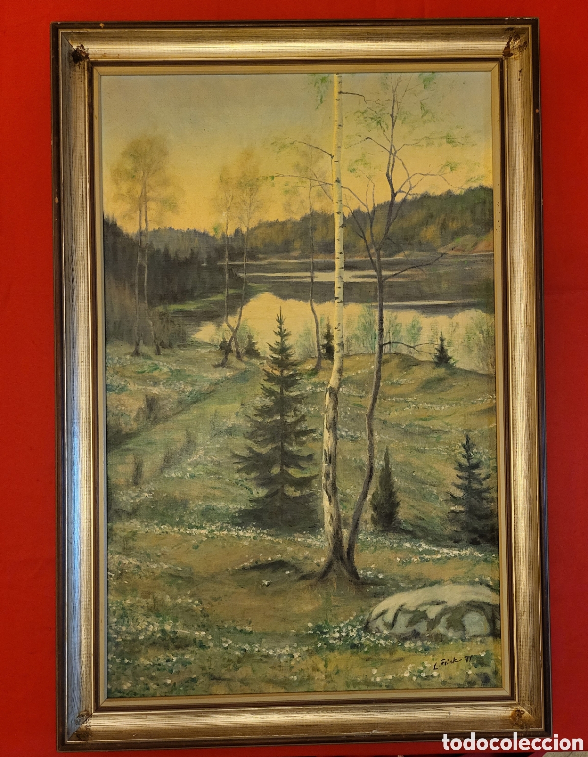 Arte: Cuadro sueco de pintor prestigioso - Foto 1