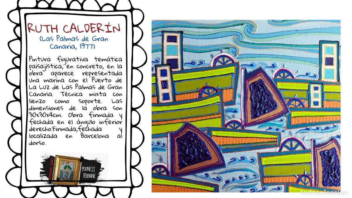 Arte: RUTH CALDER&Iacute;N (LPGC 1977) El puerto de la Luz - Foto 1