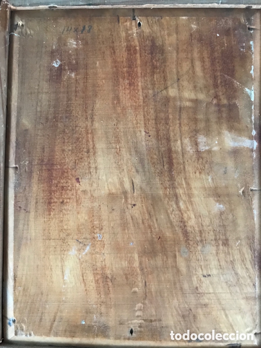 Arte: Oleo sobre tabla antiguo - Foto 10