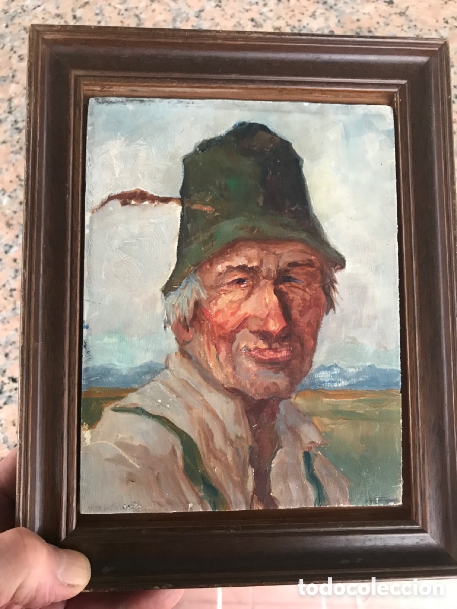 Arte: Oleo sobre tabla antiguo - Foto 1