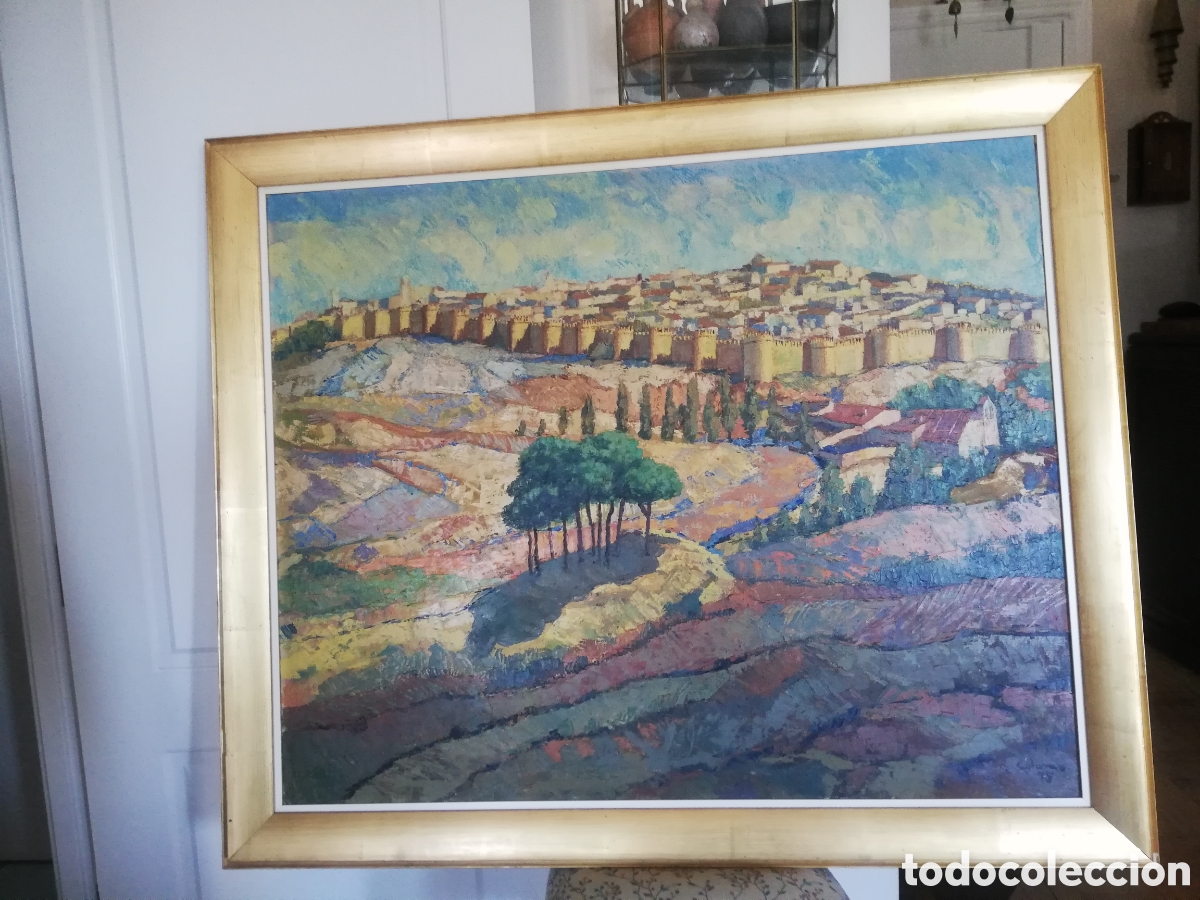 Arte: Cuadro de Avila desde los 4 Postes. De Colomo - Foto 2