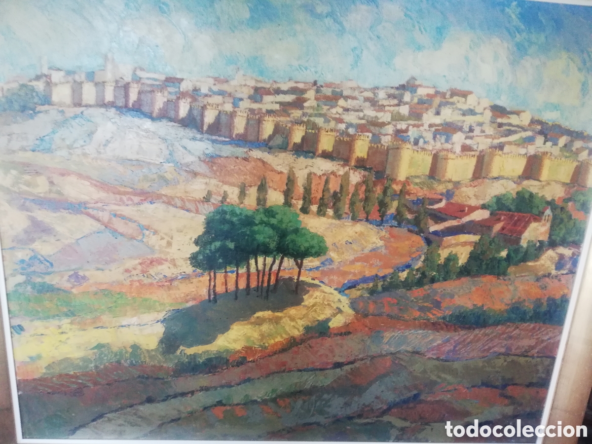 Arte: Cuadro de Avila desde los 4 Postes. De Colomo - Foto 3