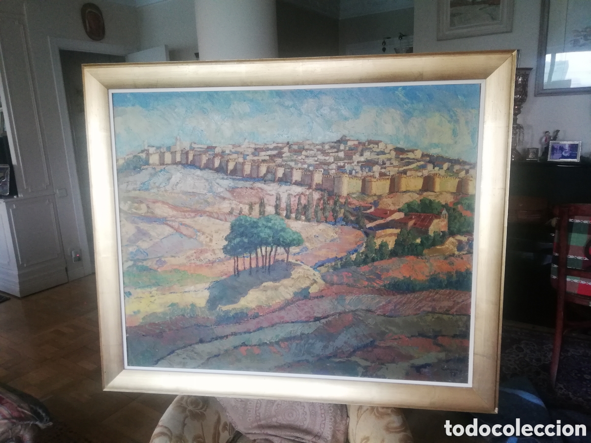 Arte: Cuadro de Avila desde los 4 Postes. De Colomo - Foto 1