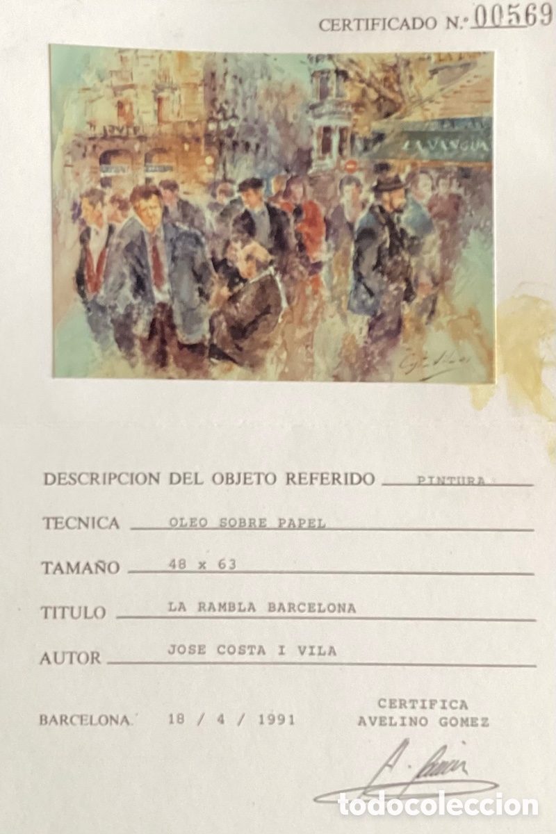Arte: COSTA VILA. RAMBLA BARCELONA - Foto 2