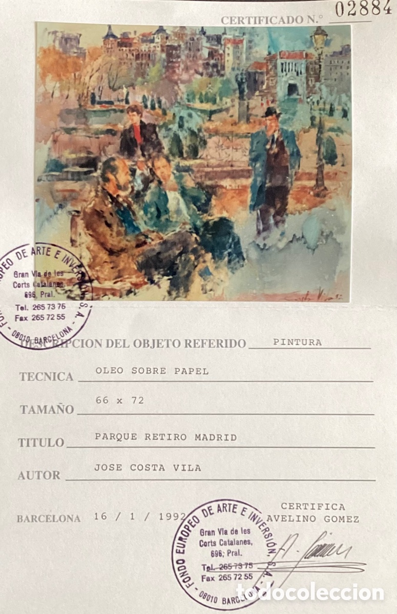 Arte: COSTA VILA. &ldquo; EL RETIR&Oacute; &ldquo; - Foto 2