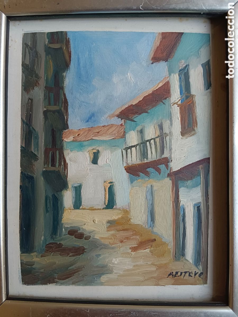 Art: Antonio Esteve, (1855-1925) &oacute;leo sobre madera firmado abajo derecha