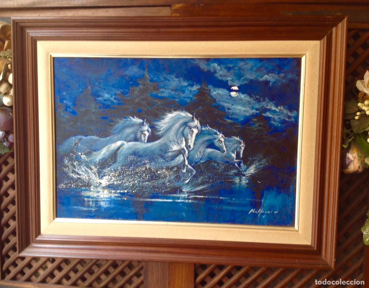 Arte: Cuadro &Oacute;leo Caballos Firmado - Foto 4