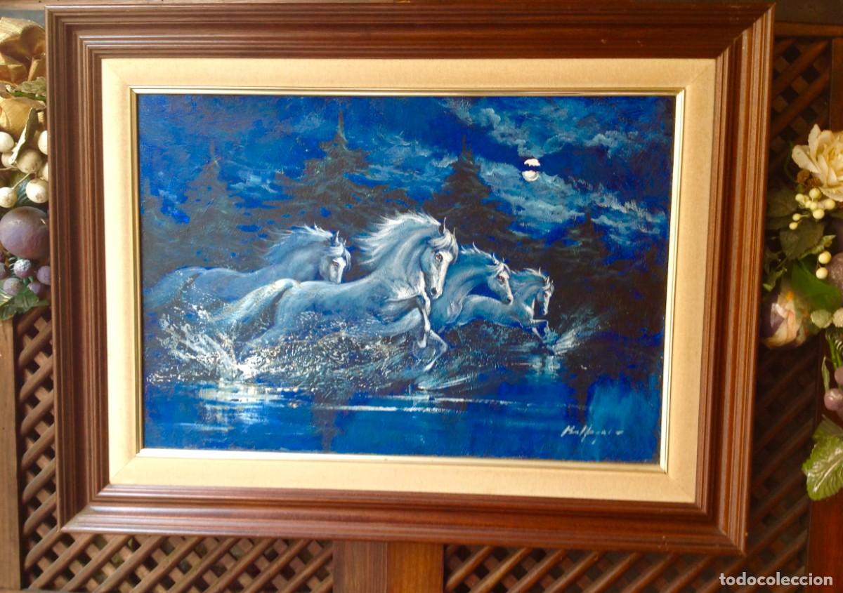 Arte: Cuadro &Oacute;leo Caballos Firmado - Foto 5