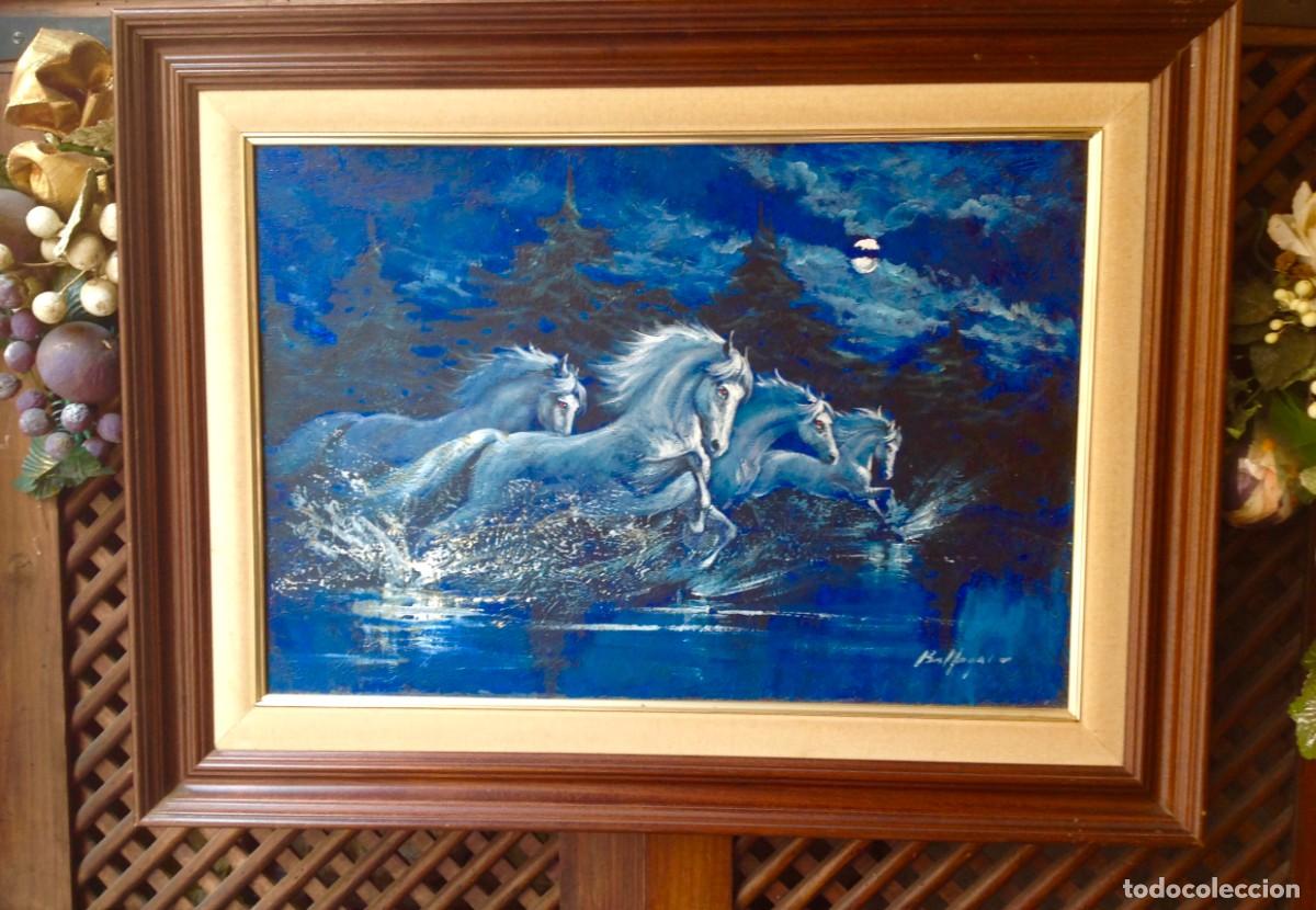 Arte: Cuadro &Oacute;leo Caballos Firmado - Foto 6