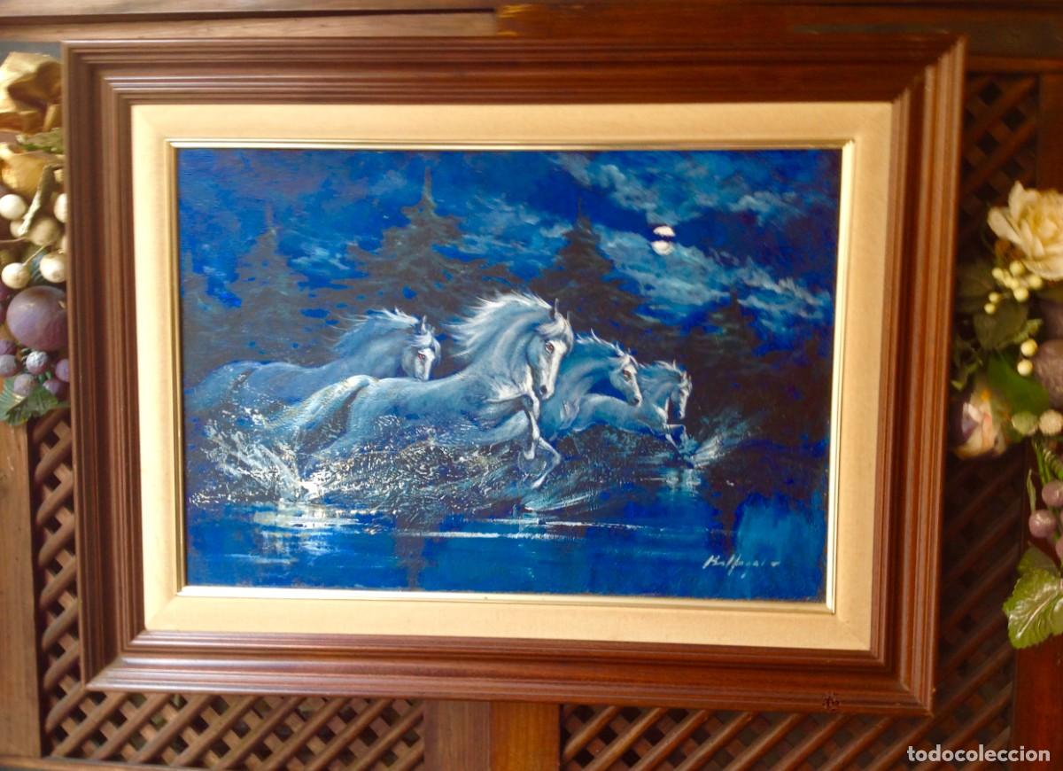 Arte: Cuadro &Oacute;leo Caballos Firmado - Foto 7