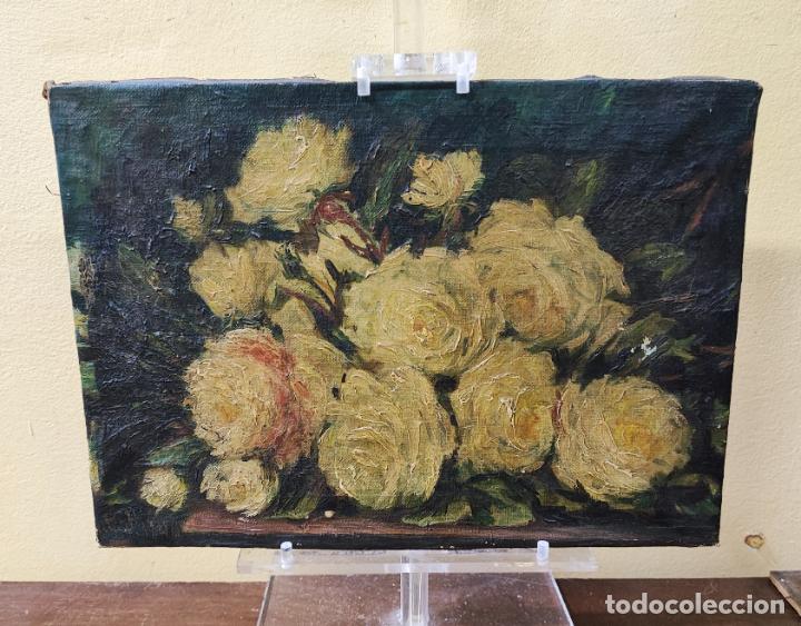 Arte: BODEGON FLORES, OLEO SOBRE TELA - Foto 2