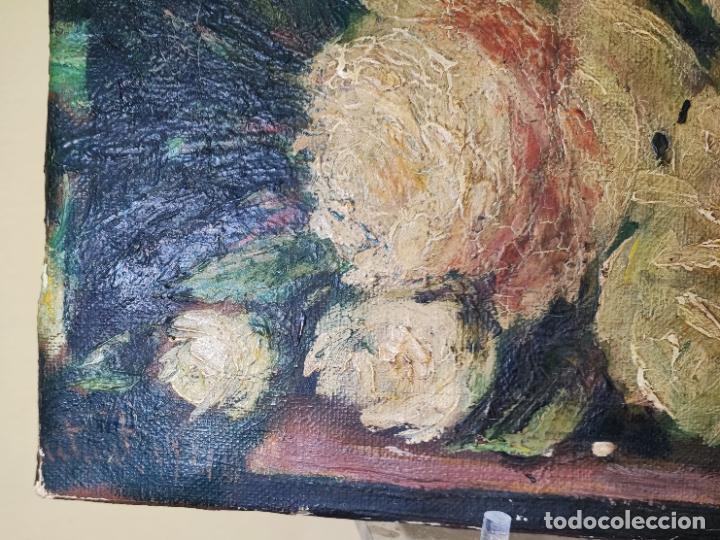 Arte: BODEGON FLORES, OLEO SOBRE TELA - Foto 3