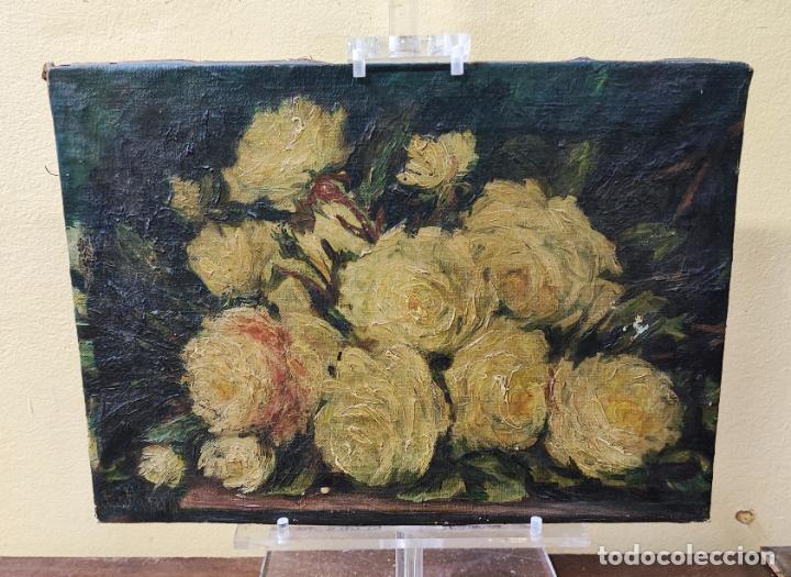 Arte: BODEGON FLORES, OLEO SOBRE TELA - Foto 1