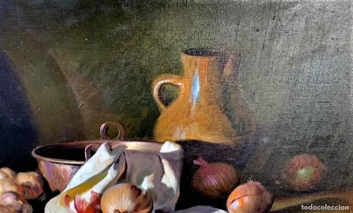 Arte: BODEGON CON AJOS CEBOLLAS Y COBRE - Foto 5