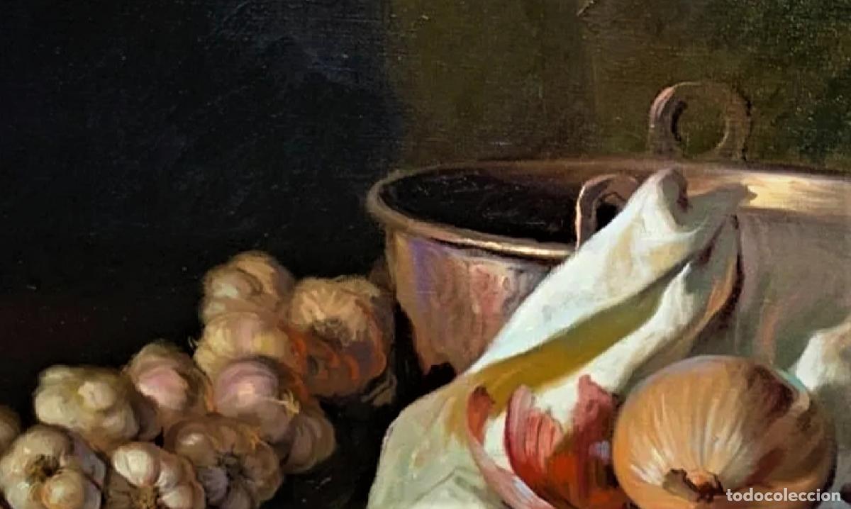 Arte: BODEGON CON AJOS CEBOLLAS Y COBRE - Foto 6