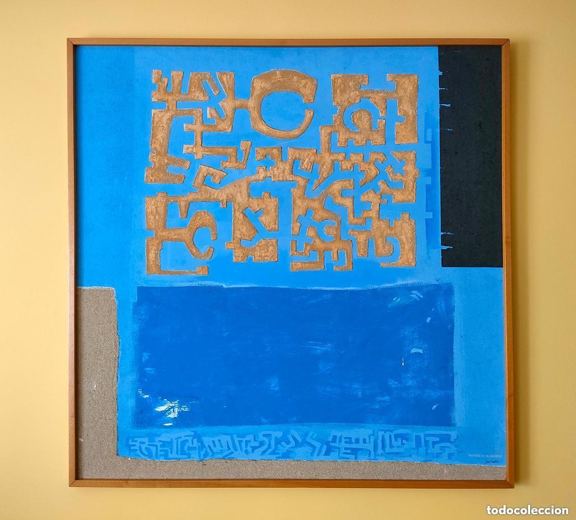 Arte: VESTIGIOS DE LA ATLANTIDA. Arte Abstracto. 100 x 100 cms. Obra original 7AN MARTZ