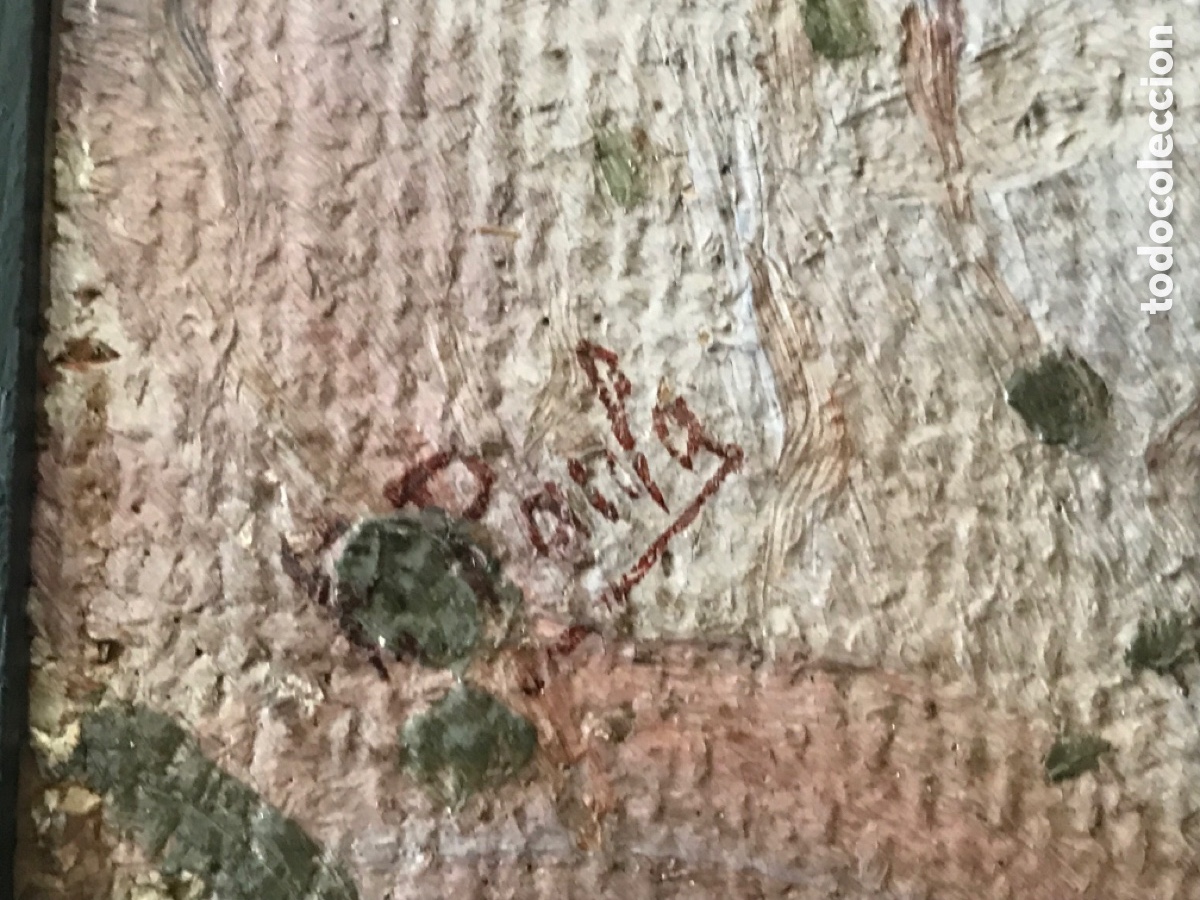 Arte: Oleo sobre lienzo pegado a madera - Foto 11