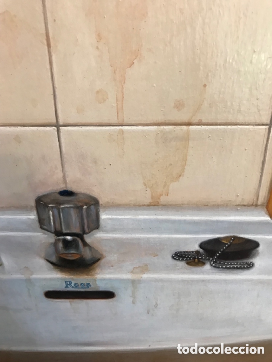 Arte: Oleo sobre madera con marco de madera tallada - Foto 9