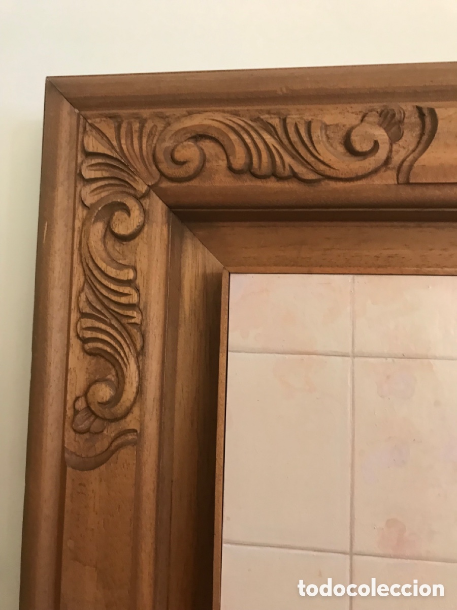 Arte: Oleo sobre madera con marco de madera tallada - Foto 14
