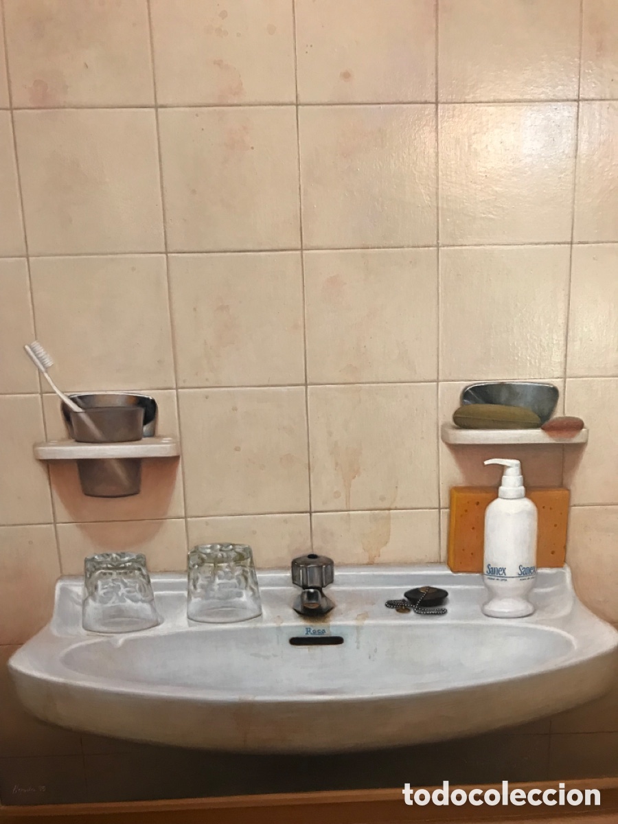 Arte: Oleo sobre madera con marco de madera tallada - Foto 20