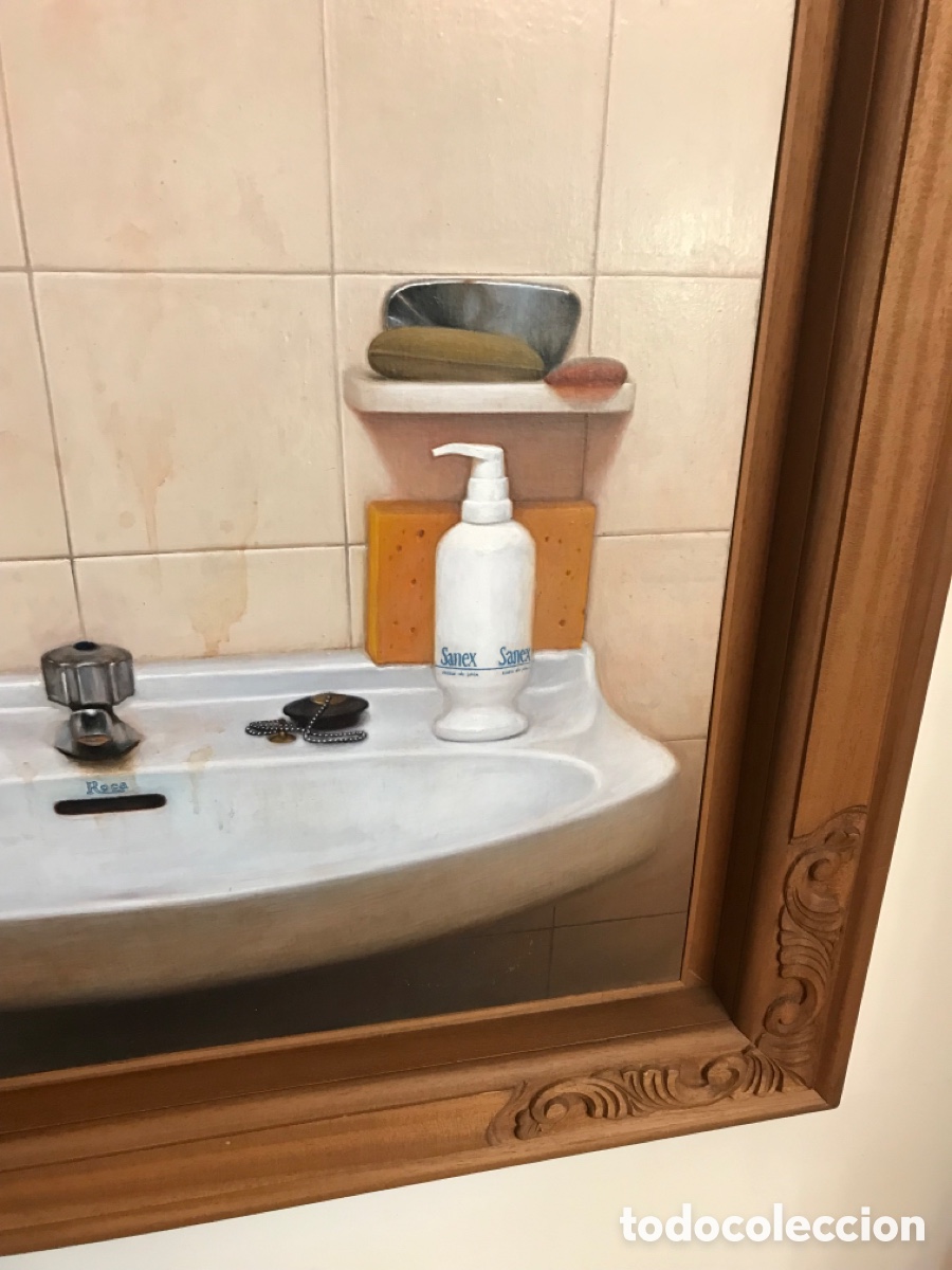 Arte: Oleo sobre madera con marco de madera tallada - Foto 22