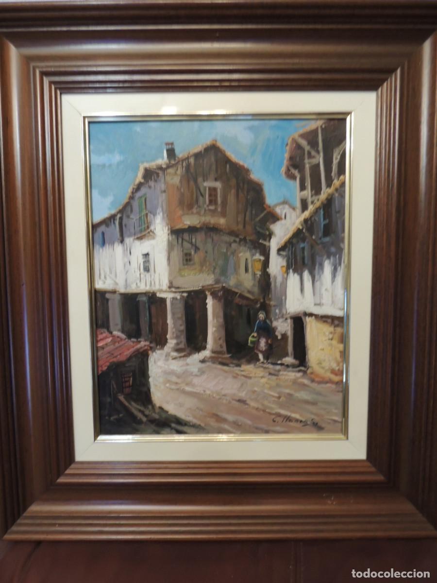Arte: OLEO LIENZO, &rdquo;SOPORTALES&rdquo;BASTIDOR 41X33, TOTAL MARCO 65X56, FIRMA. C.LLORENS