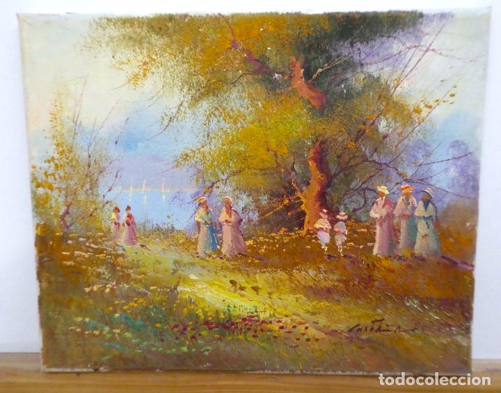 Art: Bonito oleo firmado, mide 27X22 cm