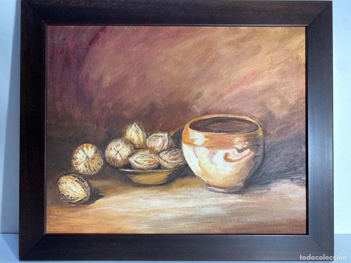 Arte: CUADRO BODEGON NUECES OLEO SOBRE LIENZO - Foto 2