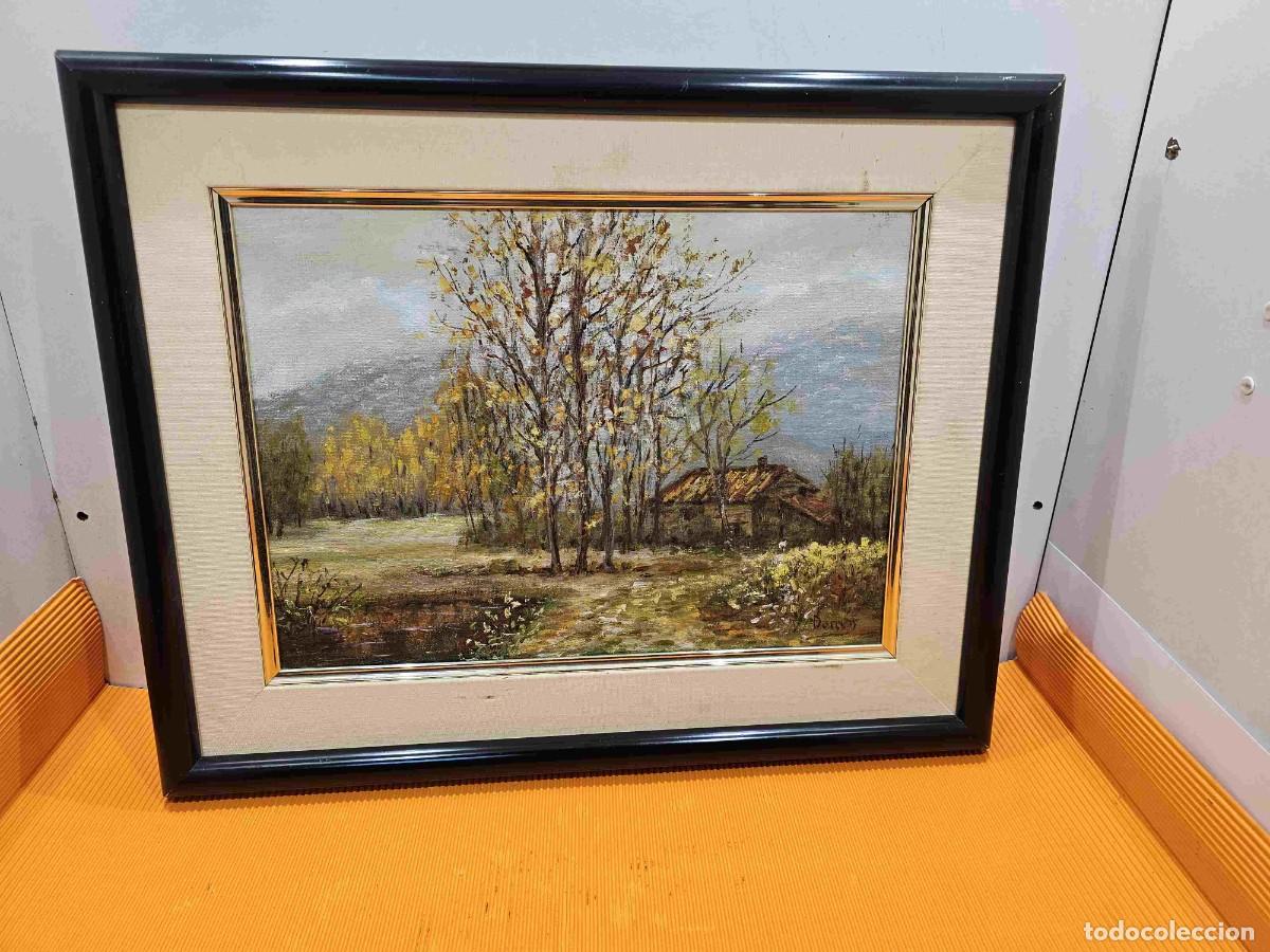 Arte: CUADRO OLEO SOBRE TELA PAISAJE FIRMADO