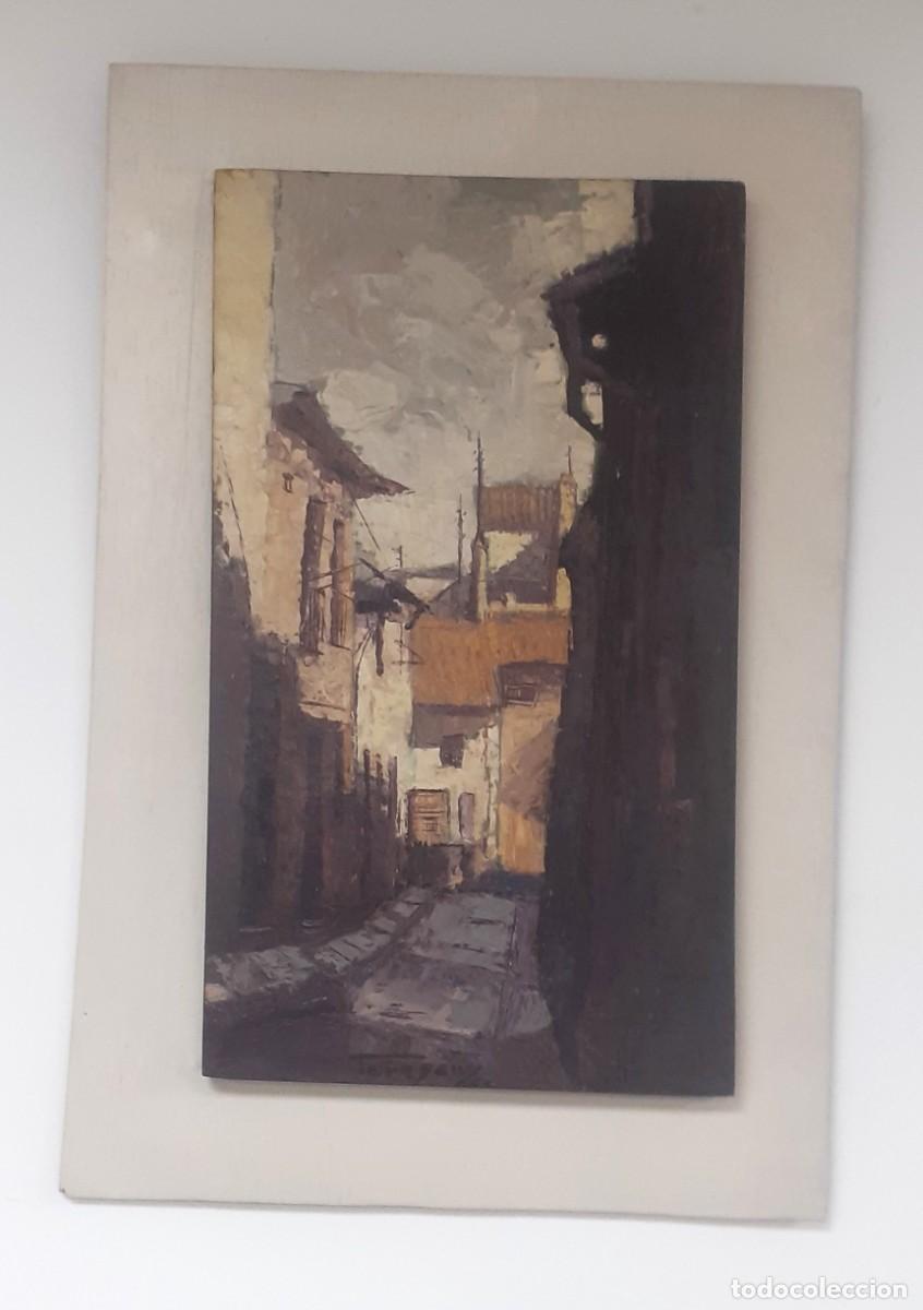 Kunst: &Oacute;leo sobre lienzo Teresany Poveda (a&ntilde;os sesenta), calle de Elda
