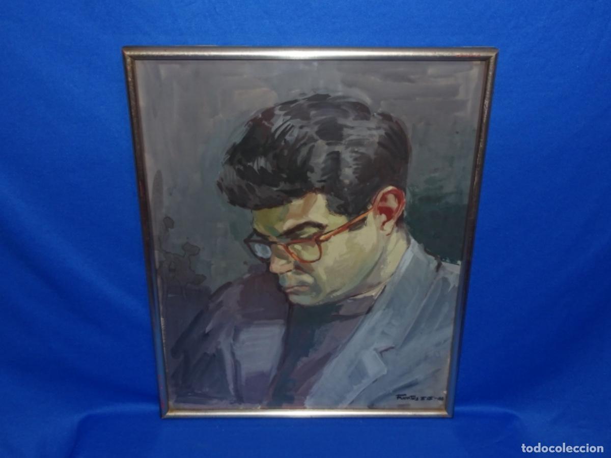 Art: RETRATO AL GUASCH FIRMADO FUERTES 1968(MANUEL FUERTES GOMEZ ?).