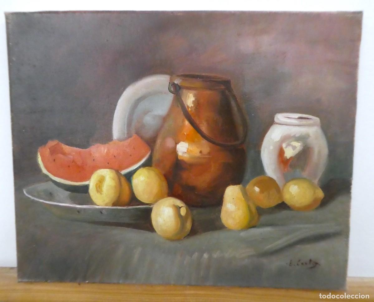 Arte: Oleo de un bodeg&oacute;n firmado E.CORTES - Foto 2