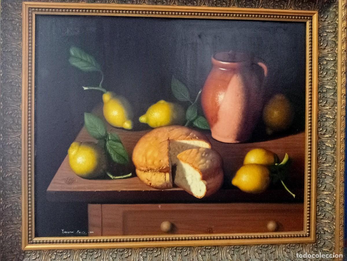Arte: Cuadro al Oleo sobre Lienzo Firmado de Bodeg&oacute;n - Foto 1