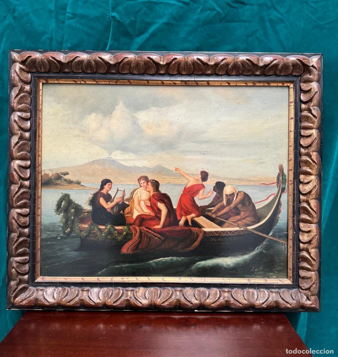 Arte: Escape de Pompeya, &oacute;leo sobre tabla. - Foto 1