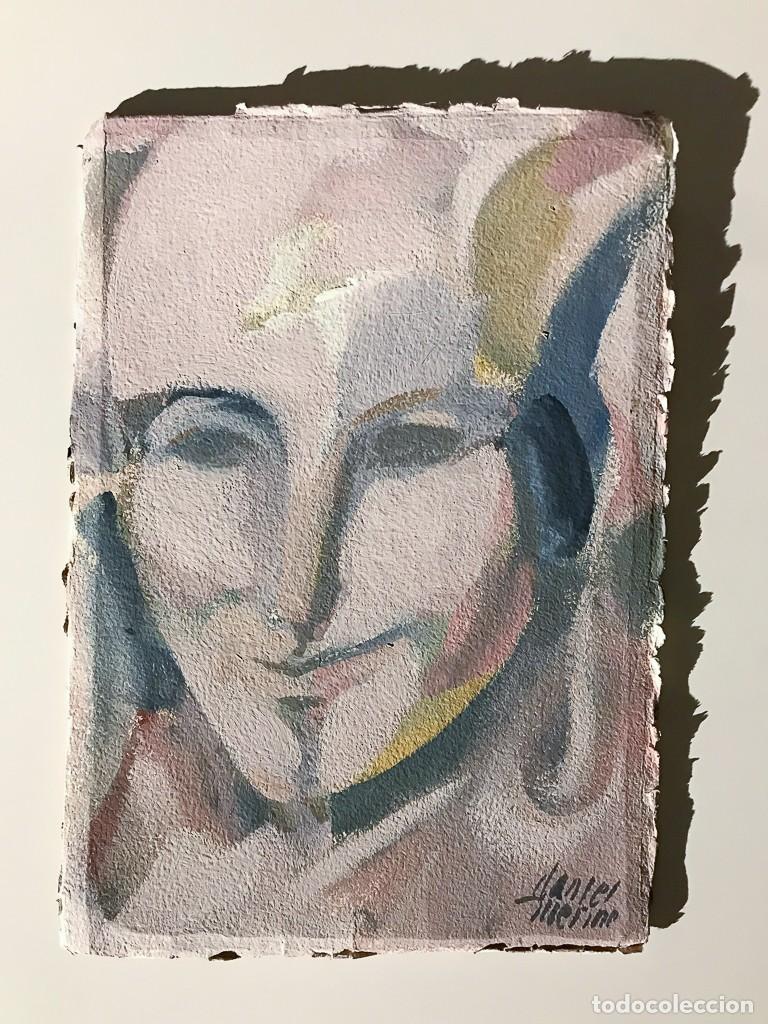 Arte: PINTURA EN PAPEL SOBRE TABLA, FIRMADA POR EL PINTOR DANIEL MERINO