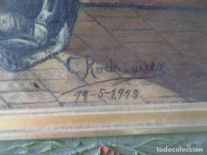 Arte: CUADRO COLONIAL C. RODRIGUEZ, A&Ntilde;O 1913 - Foto 10