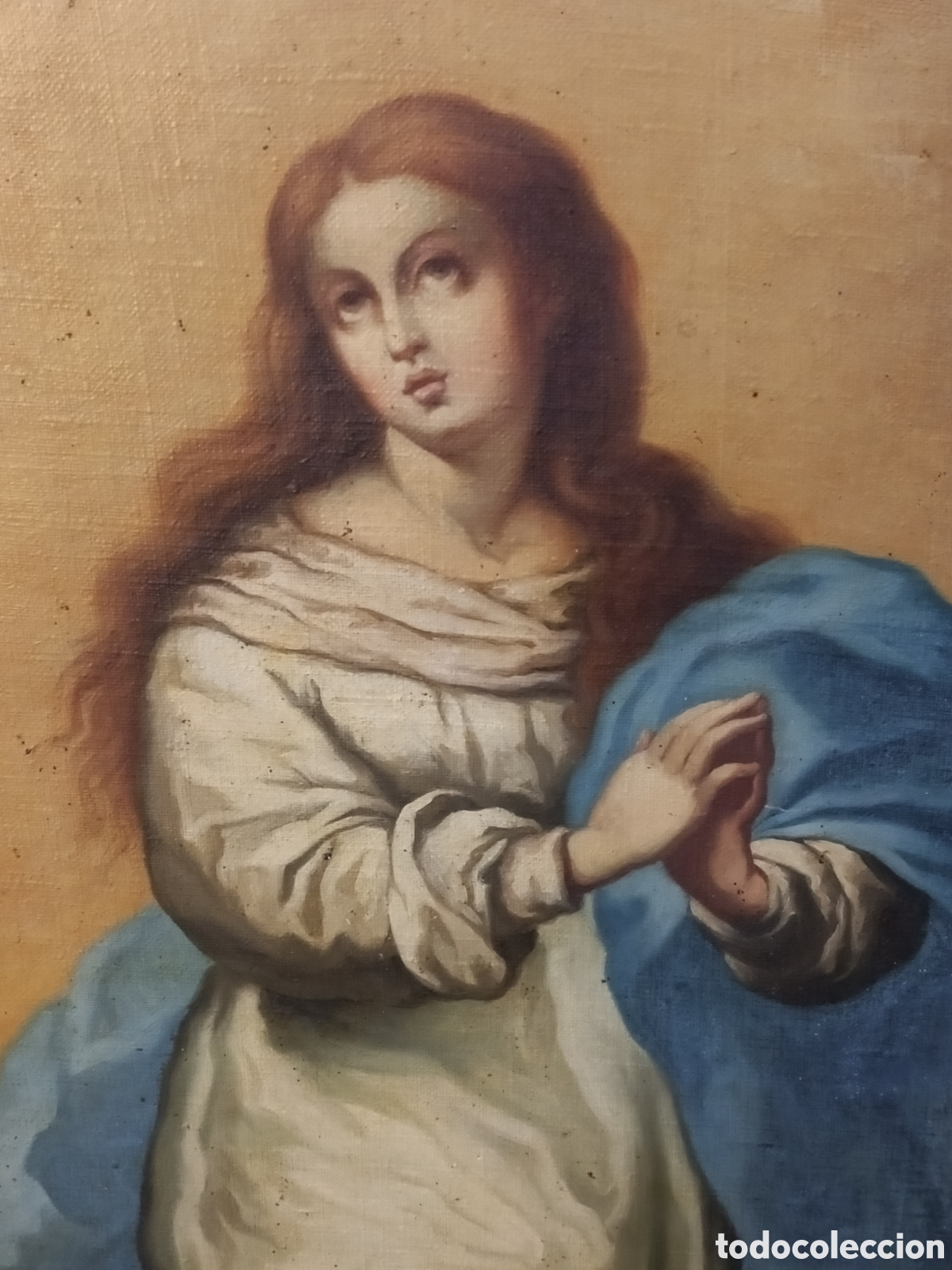 Arte: Oleo sobre lienzo de Inmaculada, primer cuarto del XIX. - Foto 4
