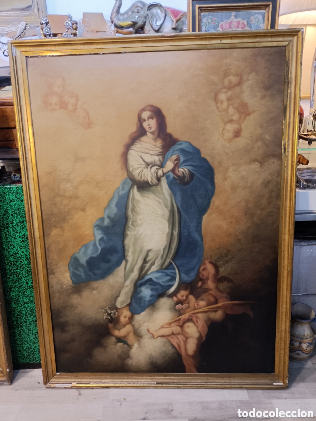 Arte: Oleo sobre lienzo de Inmaculada, primer cuarto del XIX. - Foto 1