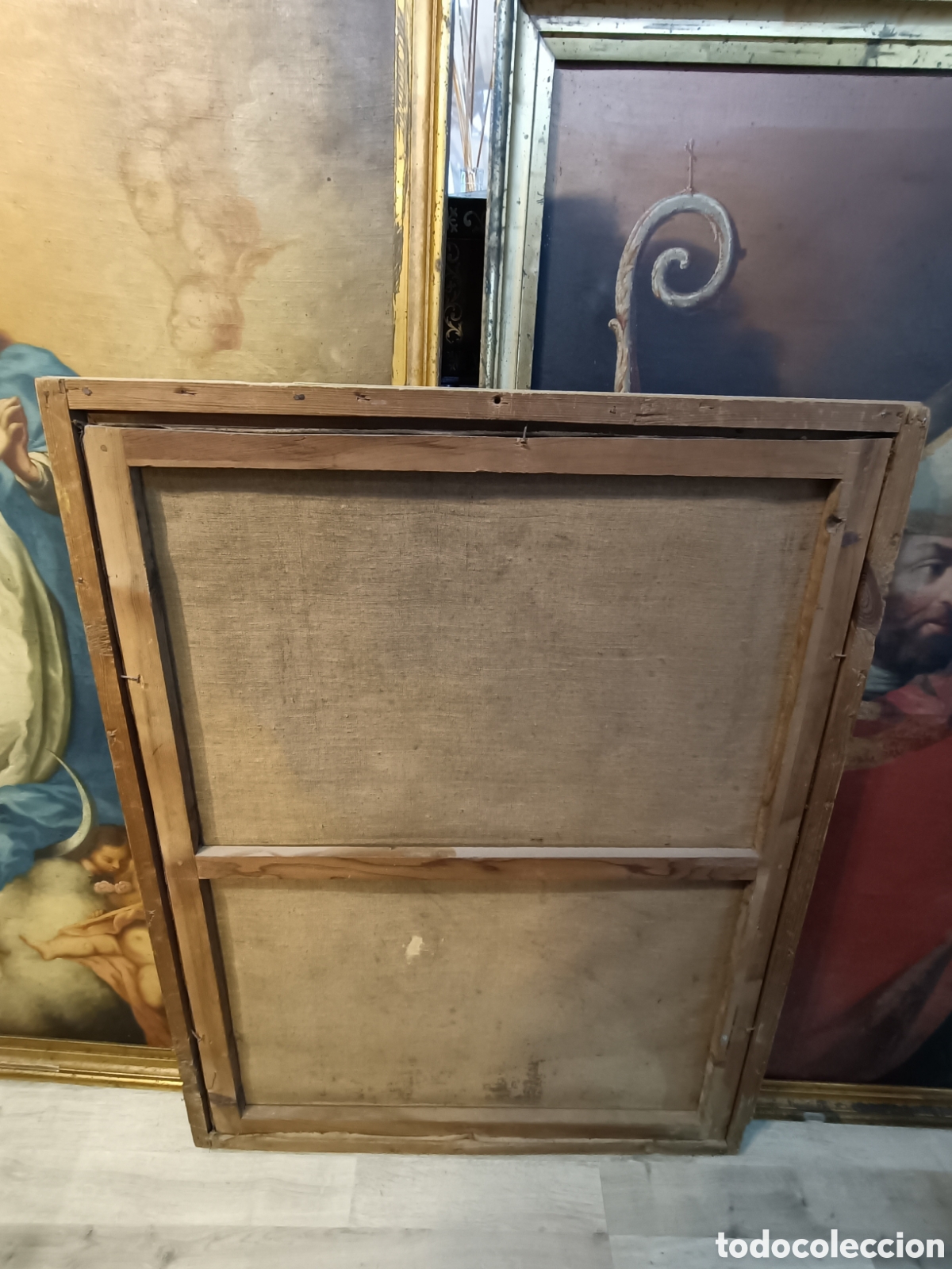 Arte: Oleo sobre lienzo de Inmaculada, primer cuarto del XIX. - Foto 8