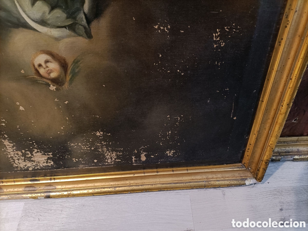 Arte: Oleo sobre lienzo de Inmaculada, primer cuarto del XIX. - Foto 7