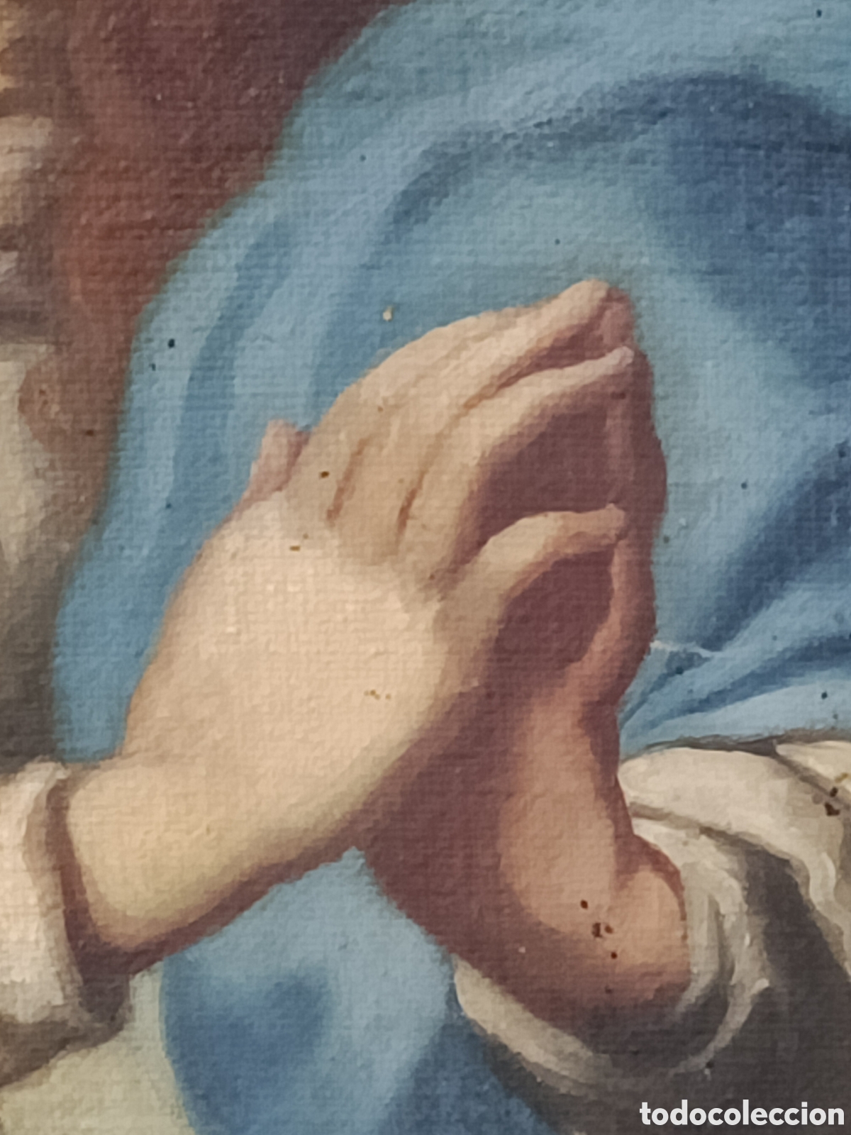 Arte: Oleo sobre lienzo de Inmaculada, primer cuarto del XIX. - Foto 10